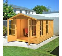 Shire Delmora 11' 6" x 8' Apex Summerhouse - Premium Dip Treated Shiplap