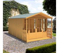 Shire Delmora 11' 6" x 8' Apex Summerhouse - Premium Dip Treated Shiplap