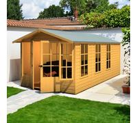 Shire Delmora 15' 5" x 8' Apex Summerhouse - Premium Dip Treated Shiplap