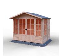Shire Delmora 8X6Ft Summerhouse With Double Doors And Two Opening Windows