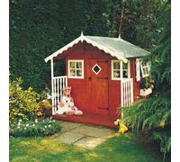 Shires Den Playhouse Kid's Wendy House in Brown Shires Brown