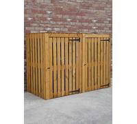 Shire Double Wheelie Bin Store Honey