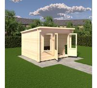 Shire Edgefield Log Cabin 13X10 With Double Doors And Opening Windows