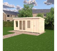 Shire Elm 6Gx17 19mm Log Cabin With Side Storage