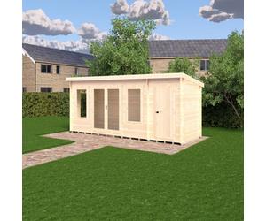 Shire Elm 6Gx17 19mm Log Cabin With Side Storage