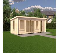 Shire Elm 8Gx17 19mm Log Cabin With Side Storage