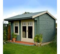 Shire Elm 8Gx14 19mm Log Cabin With Side Storage