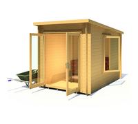 Shire Emneth 10Gx7 Pent Log Cabin 19mm interlock Cladding