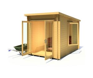 Shire Emneth 10Gx7 Pent Log Cabin 19mm interlock Cladding