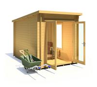 Shire Emneth 10 ft x 10 ft Log Cabin, Brown