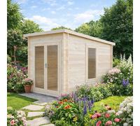 Shire Emneth 10Gx7 Pent Log Cabin 19mm interlock Cladding