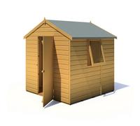 Shire Faroe 6 ft x 6 ft Shiplap Apex Shed, Brown