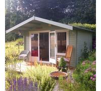 Shire Glenmore 10 x 8ft Log Cabin - Size: 8 x 10ft - Brown - Shire Garden Buildings - Wilko
