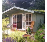 Shire Glenmore 12 x 10ft Log Cabin - Size: 10 x 12ft - Brown - Shire Garden Buildings - Wilko