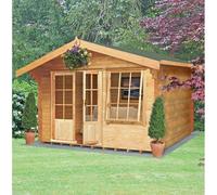 Shire Hale 10' x 12' Apex Log Cabin - Classic 28mm Cladding Tongue & Groove