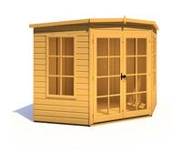 Shire Hampton 7' 4" x 7' 4" Flat Summerhouse - Premium Dip Treated Shiplap