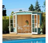 Shire Hampton 7x7 Corner Summerhouse 12mm Interlock Cladding