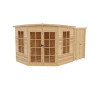 Shire Hampton 8 x 11 Feet with Side Shed - L119 x W224.8 x H190.2 cm in Light Brown Shire Light Brown