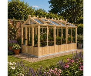 Shire Holkham 12X6 Wooden Apex Greenhouse