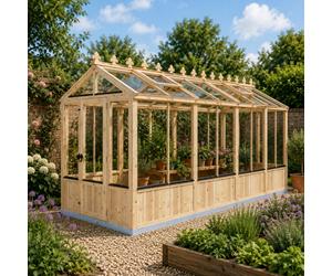 Shire Holkham 16X6 Wooden Apex Greenhouse