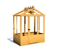 Shire Holkham 3' 10" x 6' 2" Apex Greenhouse - Classic Coated