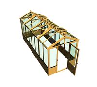 Shire Holkham Greenhouse 6 ft x 16 ft, Brown
