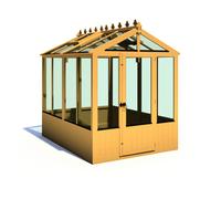 Shire Holkham 7' 7" x 5' 10" Apex Greenhouse - Premium Coated