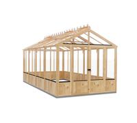 Shire Holkham 8 X 16 Timber Greenhouse With Double Door
