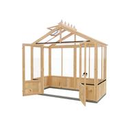 Shire Holkham 8 X 4 Timber Greenhouse With Double Door