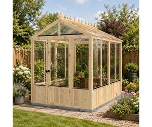 Shire Holkham 8X6 Wooden Apex Greenhouse