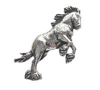 Shire Horse Pewter Lapel Pin Badge, Birds Animals Nature, Hand Made in The UK With Gift Bag And Button Badge
