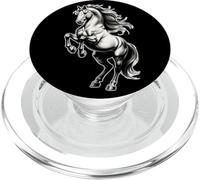 Shire Horse White Equestrian Rearing PopSockets PopGrip for MagSafe