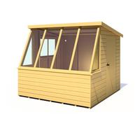 Shire Iceni 8 X 8 Feet Potting Shed Pre Hung Doors With Opening Glass Side Window Style B