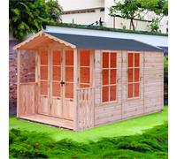 Shire Kensington 11' 8" x 6' 8" Apex Summerhouse - Premium Dip Treated Shiplap