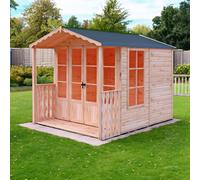 Shire Kensington 6' 3" x 6' 8" Apex Summerhouse - Premium Dip Treated Shiplap
