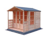Shire Kensington 7x7 & Veranda 12mm interlock Clad wooden Summerhouse