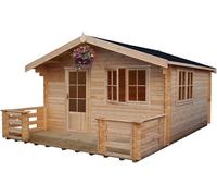 Shire Kinver 14X14 Ft & 4 Windows Apex Wooden Cabin