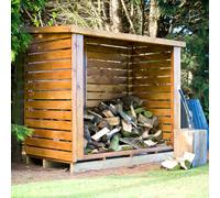 Shire Large Heavy Duty Log Store, Brown