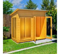 Shire Lela 3' 10" x 7' 9" Pent Summerhouse - Premium Dip Treated Shiplap