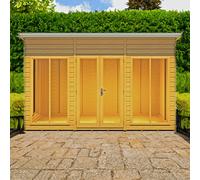 Shire Lela 6' 1" x 11' 8" Pent Summerhouse - Premium Dip Treated Shiplap
