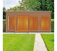 Shire Lela 5' 10" x 15' 7" Pent Summerhouse - Premium Dip Treated Shiplap