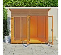 Shire Lela 7' 9" x 7' 9" Pent Summerhouse - Premium Dip Treated Shiplap