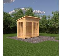 Shire Lela 8 ft x 4 ft Summerhouse, Brown
