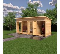 Shire Lela Summerhouse With Storage Shed 16X6 Ft