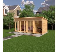 Shire Lela Summerhouse With Storage Shed 16X8 Ft