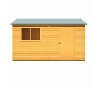 Shire Lewis 12 ft x 8 ft Reverse Apex Style Handmade Garden Shed Style C