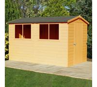 Shires Lewis Handmade Garden Shed Approx 10 x 6 Feet in Brown Shires Brown