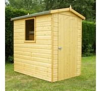 Shires Lewis Handmade Garden Shed Approx 6 x 4 Feet in Brown Shires Brown