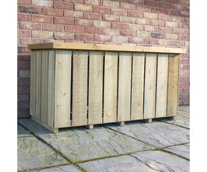 Shire Log Box 4' 3" x 2' Flat Log Store - Premium Pressure Treated Shiplap