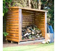 Shire Log Box 6' 2" x 3' 1" Apex Log Store - Premium Shiplap